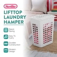 thumbnail image 3 of Sterilite Rectangular LiftTop Laundry Hamper Basket Bin w/ Lid (8 Pack), 3 of 10
