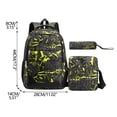 thumbnail image 2 of Drppepioner Backpack High School Backpack Three Sets of Leisure Large Capacity Outdoor Travel Backpack, 2 of 2
