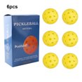 thumbnail image 4 of maytalsory 6 Pieces/Set Professional Pickleball Replacement 40 Holes Reusable Training Pickle Balls Assorted Kit Birthday Gift Yellow, 4 of 9