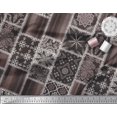 thumbnail image 2 of Soimoi polyester Crepe Fabric Paisley,Mandala & Quatrefoil Patchwork Decor Fabric Printed Yard 52 Inch Wide, 2 of 3