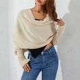 thumbnail image 2 of Womens Men Scarf  Knitting Wrap Sweater Multi-Use Knitted Autumn Winter Solid Color Scarf with Sleeves, 2 of 6