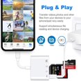 thumbnail image 3 of SD/TF Card Reader for iPhone & iPad, 4 in 1 Lightning to USB Camera Adapter, Multifuction Charging and Data Sync Adapter Plug and Play, 3 of 7