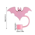 thumbnail image 2 of 3D Bat Straw Covers Cap For Cup Cute Bat Straw Topper Funny Mini Split Stand Ground plus plus Tube Pencil for Classroom Umbrellas for Drinks for Kids Umbrellas Reusable, 2 of 2