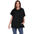 thumbnail image 1 of Womens Oversized Short Sleeve Hoodie Side Slits Pullover Sweater Top, 1 of 1