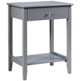 thumbnail image 1 of Costway Table de Chevet Table d'Extrémité Rangement Présentation Mobilier de Chambre Tiroir Étagère à Côté Gris, 1 of 9