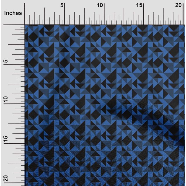 oneOone Cotton Poplin Fabric Triangle Geometric Printed Craft Fabric BTY 42 Inch Wide