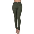 thumbnail image 2 of WTXUE Women's Hyper-stretch Mid-Rise Skinny Jeans Green, 2 of 6