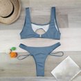 thumbnail image 2 of Birdeem Ensembles de Bikinis pour Femmes, Couleur Unie, Mode Décontractée, à Larges Bretelles, Ajourés, 2 of 8
