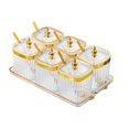 thumbnail image 1 of Rongfmy Divided Dried Fruit Plates Nuts Storage Tray Multipurpose for Cafe Shop Home Clear 6 Grids, 1 of 9