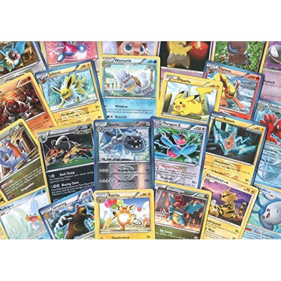 Pokemon JCC : Cartes Aléatoires de Chaque Série 100 Cartes dans Chaque Lot Plus 7 Cartes Bonus Gratuites Foil