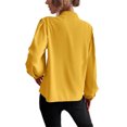 thumbnail image 3 of LUXUR Hauts à Manches Longues pour Femmes Chemises de Travail Amples Jaune TTG, 3 of 3