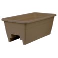 thumbnail image 1 of HC Companies SPX24DB0E2112-Inch Outdoor Plastic Deck Planter Box, Chocolate, 1 of 8