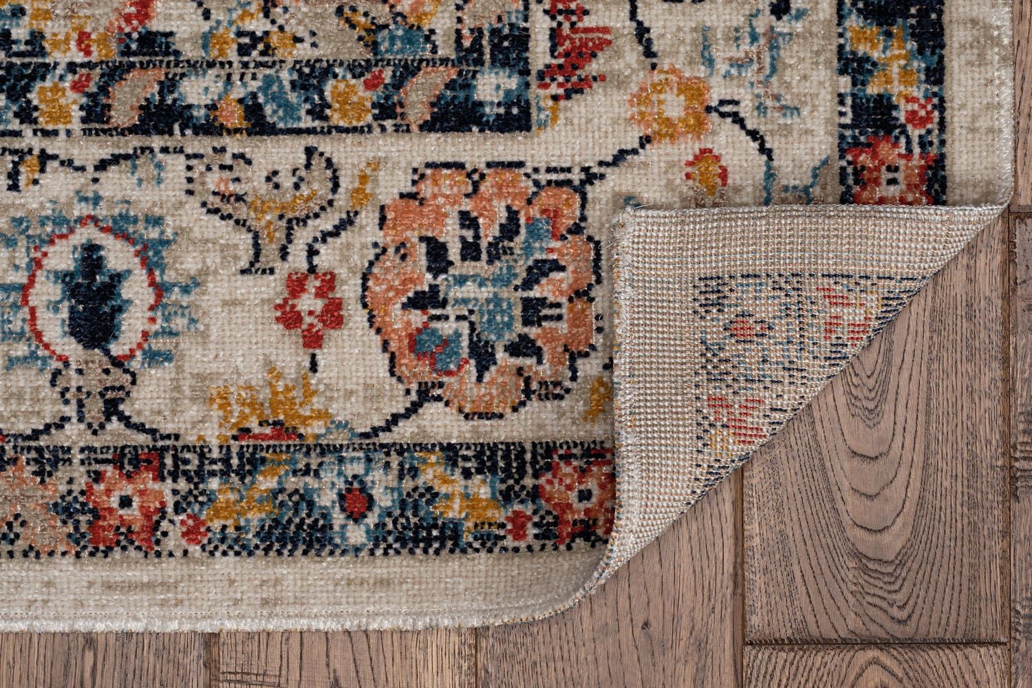 Tapis Grand Zéro Laramie ivoire & bleu de 8 pi x 10 pi