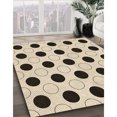 thumbnail image 3 of Ahgly Company Tapis d'Intérieur Ronds de Style Transitionnel Lavables à la Machine, Beige Blé, 3 Pieds Rond, 3 of 7