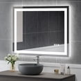thumbnail image 2 of USHOWER Miroir de Salle de Bain Moderne à DEL 40 X 32 Po - Miroir de Meuble-Lavabo Rétroéclairé Intelligent avec Antibuée, Lumières à Intensité Réglable, Mural, Verre Trempé 1/5 Po, 2 of 4