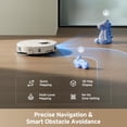 thumbnail image 4 of DREAME L40 Ultra Gen 2 Robot Vacuum and Mop Kit, 25000Pa Suction, TriCut Anti-Tangle, 100 Days Auto-Empty, Pet Hair Capets Friendly, MopExtend Tech for Edge Cleaning, Smart Obstacle Avoidance, White, 4 of 9