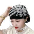thumbnail image 2 of YAOBAMM Ladies Turban Hat Sequin Decor Ladies Turban Hat Color Matching Embroidery Lightweight Headscarf Daily Beanie, 2 of 6