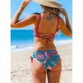 thumbnail image 2 of Women's Bikini Swimsuit Front Cross Lace Up Two Piece Bathing Suit, 2 of 6