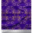 thumbnail image 1 of Soimoi polyester Crepe Fabric Filigree Damask Printed Fabric 1 Yard 42 Inch Wide, 1 of 3