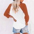 thumbnail image 4 of Hauts à Manches 3/4 pour Femmes Hauts Décontractés à Manches Raglan Col en V Tuniques Basiques Blouses Été 2025, 4 of 7