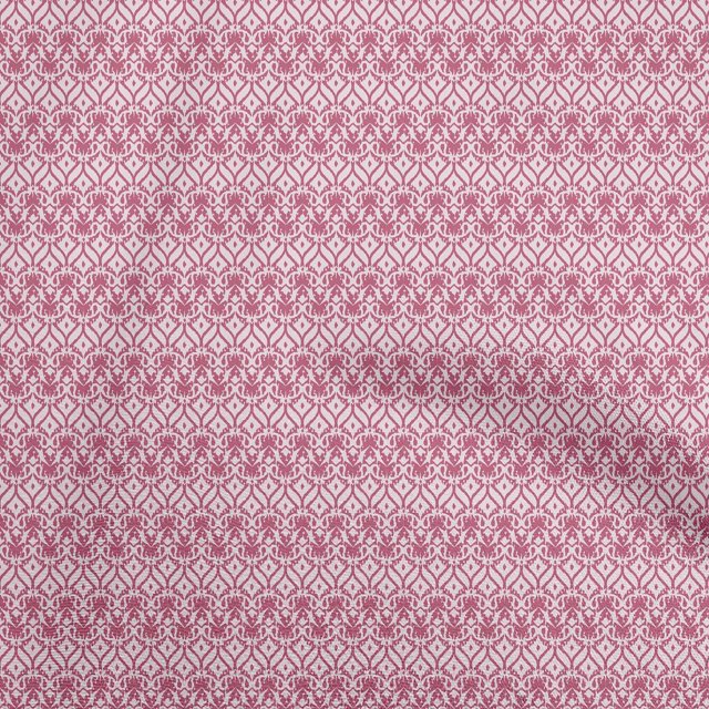 oneOone Georgette Viscose Pink Fabric Asian Ikat Craft Projects Decor Fabric Printed By The Yard 42 Inch Wide