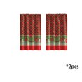 thumbnail image 2 of Blackout Curtains for Kitchen & Bedroom - Red Christmas Print, Polyester, Rod Pocket, 80x100cm, 2 of 7