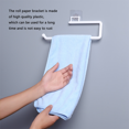 thumbnail image 3 of tredstone Kitchen Paper Roll Holder Wall Mount Self-adhesive Rag Rack Punch-free 180 Degree Movable Hanging Shelf Accessories White, 3 of 9