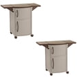 thumbnail image 1 of New Suncast Station de Préparation Portable pour Patio Extérieur avec Table et Armoire (Lot de 2), 1 of 8