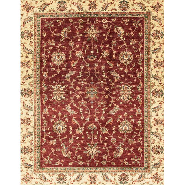 Ahgly Company Tapis d'Intérieur Rectangulaire Abstrait Rouge Tapis de Zone Abstrait, 5 Pieds x 8 Pieds