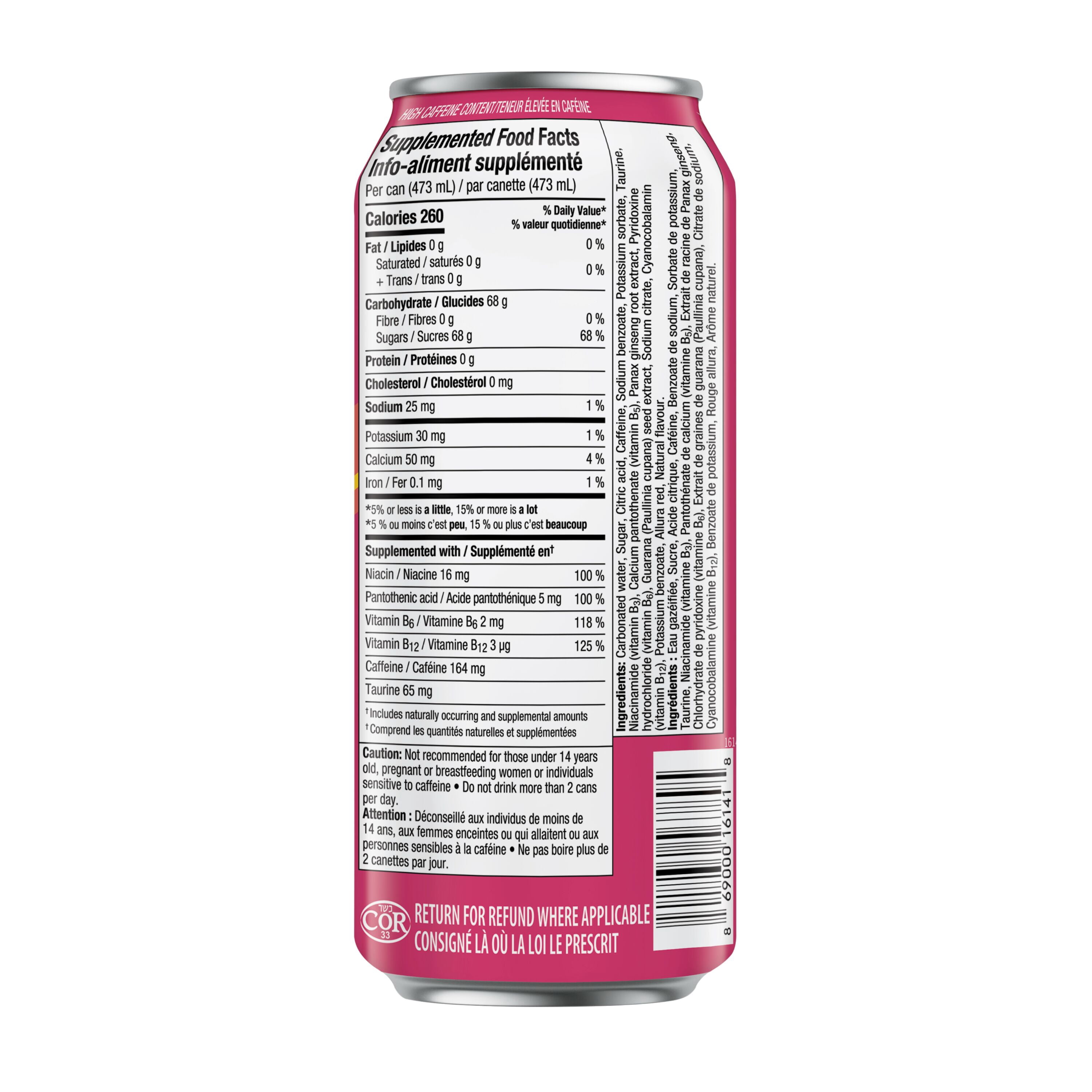 Rockstar Strawberry Peach Punch Energy Drink 473 ml Can