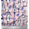 thumbnail image 1 of Soimoi Poly Georgette Fabric Women & Camera Fashion Print Sewing Fabric Yard 42 Inch Wide, 1 of 3
