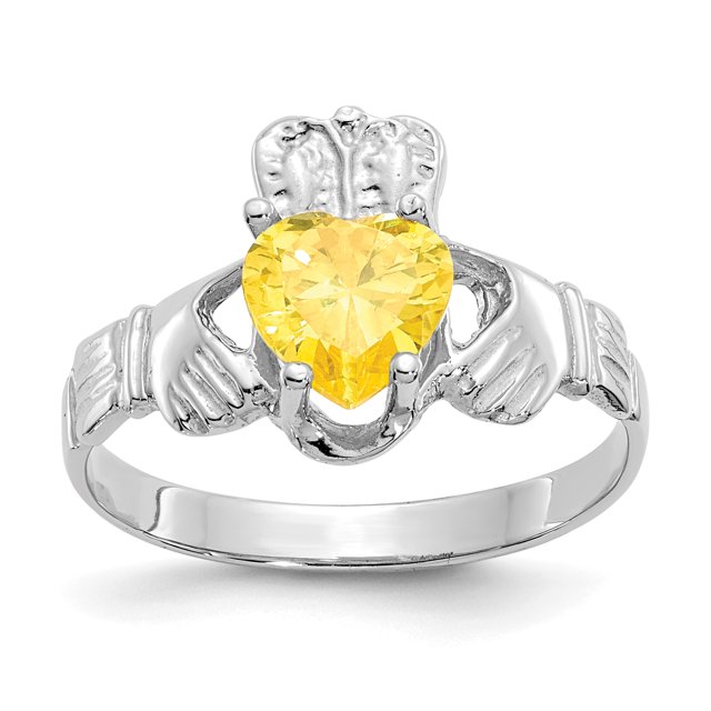 Bague Clé de Naissance en Or Blanc 14K