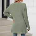 thumbnail image 4 of Yuyuzo Cardigan for Women 2025 Fall Ribbed Knit Sweater Open Front Long Sleeve Outwear with Pockets, 4 of 6