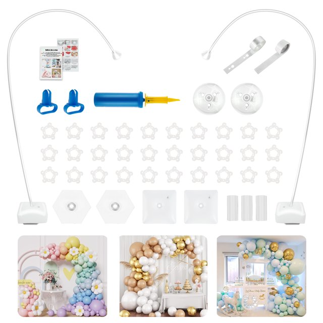 NUAHRHY Balloon Column Stand Kit Reusable Balloon Arch Kit Bendable Balloon Arch Stand for Wedding Party