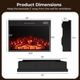 thumbnail image 3 of Costway 23" Electric Fireplace Insert with Remote Control Adjustable Flame Color Brightness, 3 of 10