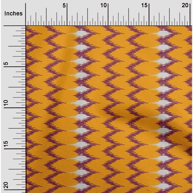 oneOone Cotton Flex Fabric Chevron Ikat Printed Fabric 1 Yard 40 Inch Wide