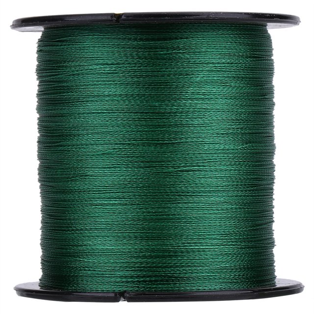 Qiilu 1 Pce 300 m Tressé PE 4 Brins Super Résistant Lignes de Pêche Corde à Poisson Multi-filament Vert, Ligne de Pêche, Ligne à Poisson Multifilament