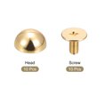 thumbnail image 3 of Unique Bargains 10x6mm Screw Back Rivets Solid Round Head Leather Studs Gold Tone 10 Pack, 3 of 5