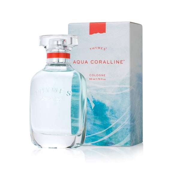 Thymes - Eau de Cologne Aqua Coralline - Parfum Rafraîchissant pour la Plage - 1,75 Oz