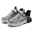 thumbnail image 2 of FAOWME Chaussures de Course Décontractées Confortables à Lacets en Maille pour Enfants Gris 8-9 Ans, 2 of 8