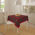 thumbnail image 3 of Checkered Christmas Tablecloth Square 60x60 Inch,Red Green Retro Plaid Table Cloth,Polyester Winter Xmas Holiday Table Covers for Kitchen Dining,Small Tablecloth for Parties Picnic, 3 of 6