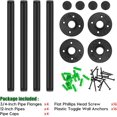 thumbnail image 2 of Acrux7 4Pack 12 Inch Wall Mount Clothing Rack Industrial Pipe Clothes Bar, Face Out Clothing Rod, DIY Shelving Brackets Hanging Custom Pipe Brackets for Retail Display, 2 of 7