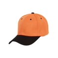thumbnail image 1 of Two-Tone Adjustable Baseball Cap, Orange/Black, 1 of 2