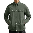 thumbnail image 2 of Lightweight Fall Jackets for Men 2025 Long Sleeve Button Down Collared Casual Jacket with Pockets Outerwear Coat, 2 of 5