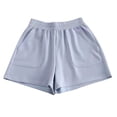 thumbnail image 1 of Womens Solid Color High Waisted Loose Slimming Wide Leg Pants Solid Color Casual Shorts, 1 of 5
