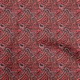 thumbnail image 1 of oneOone Georgette Viscose Red Fabric Abstract Dress Material Fabric Print Fabric By The Yard 42 Inch Wide, 1 of 4