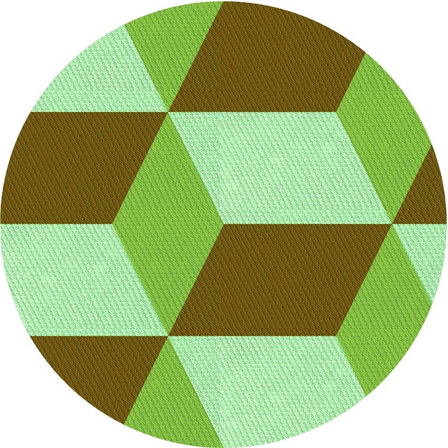 Ahgly Company Tapis d'Intérieur Ronds Transitionnels Vert Olive Lavables à la Machine, 6 Pieds Rond