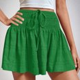 thumbnail image 2 of Summer Clearance 2025! Womens Plus Size Pants,Women's Summer Fashion Solid Color Drawstring Shorts, 2 of 5