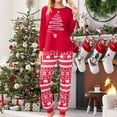 thumbnail image 3 of Ensemble de Pyjamas Familiaux 2 Pcs Imprimé Arbre Style Noël Tenue de Nuit, 3 of 9