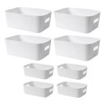 thumbnail image 4 of 8 Pièces Porte-Vanne Table Organisateurs Bureau Polyvalent Bureau Léger Blanc, 4 of 9